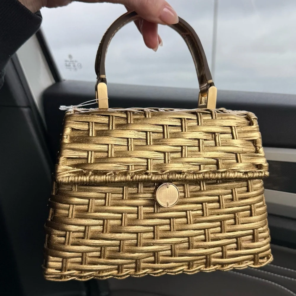 CULT GAIA  Sybil Nano Metallic Woven Crossbody Bag - Picture 9 of 10